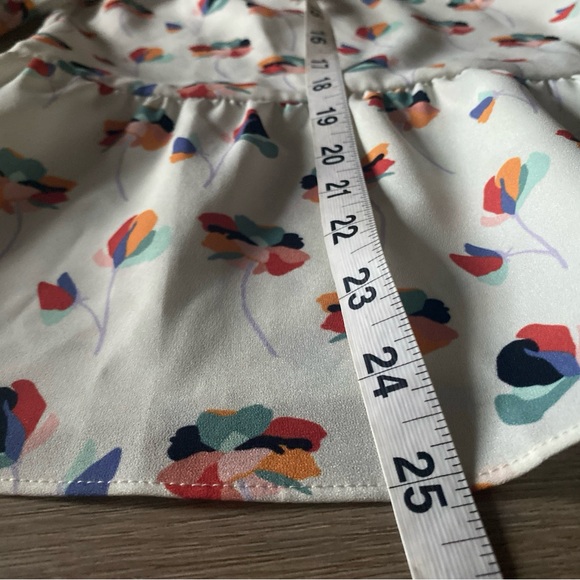 Peplum long sleeve blouse GUC Large Crosby by Mollie Burch ivory - Picture 3 of 8